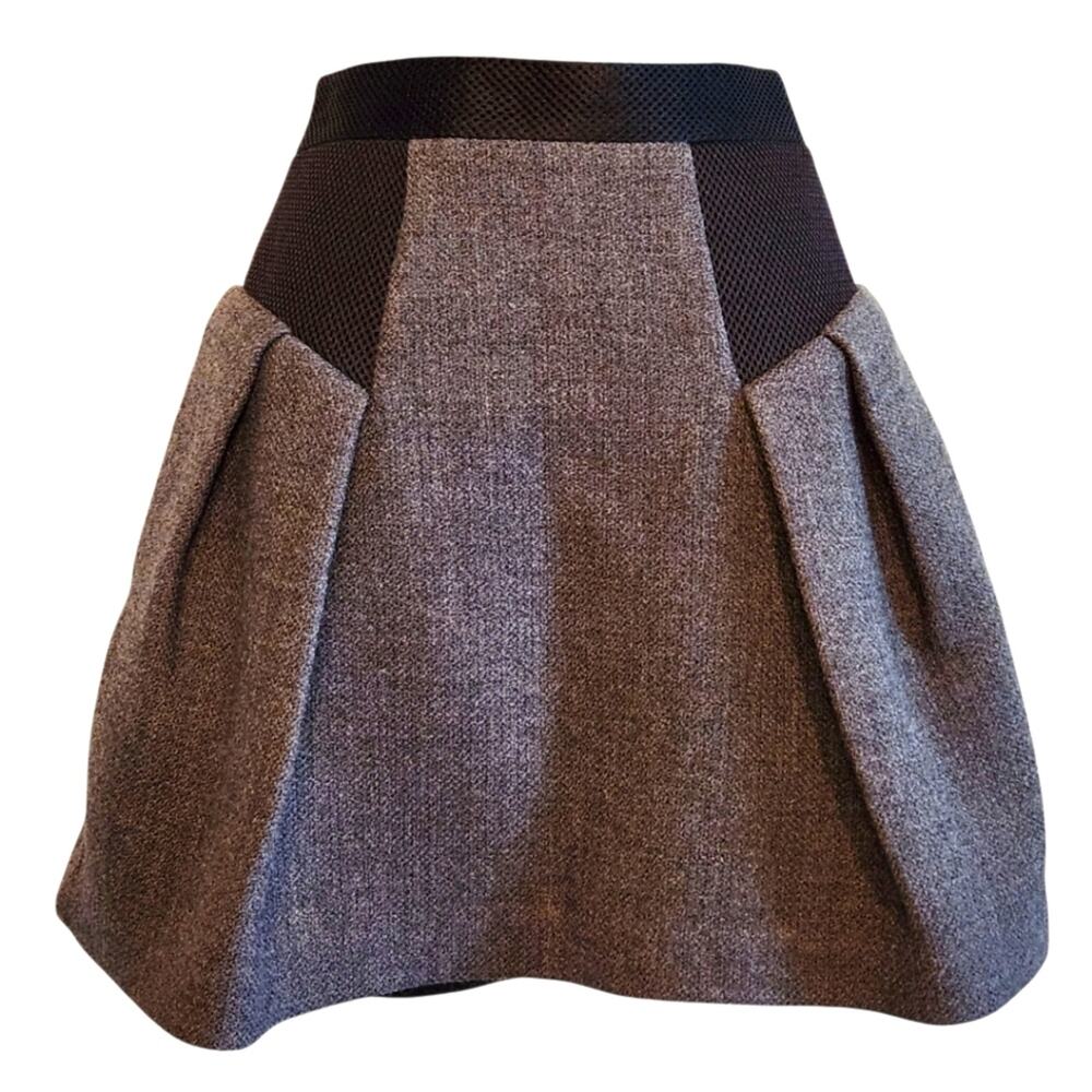 Milly bubble mini skirt pleated gray size 2